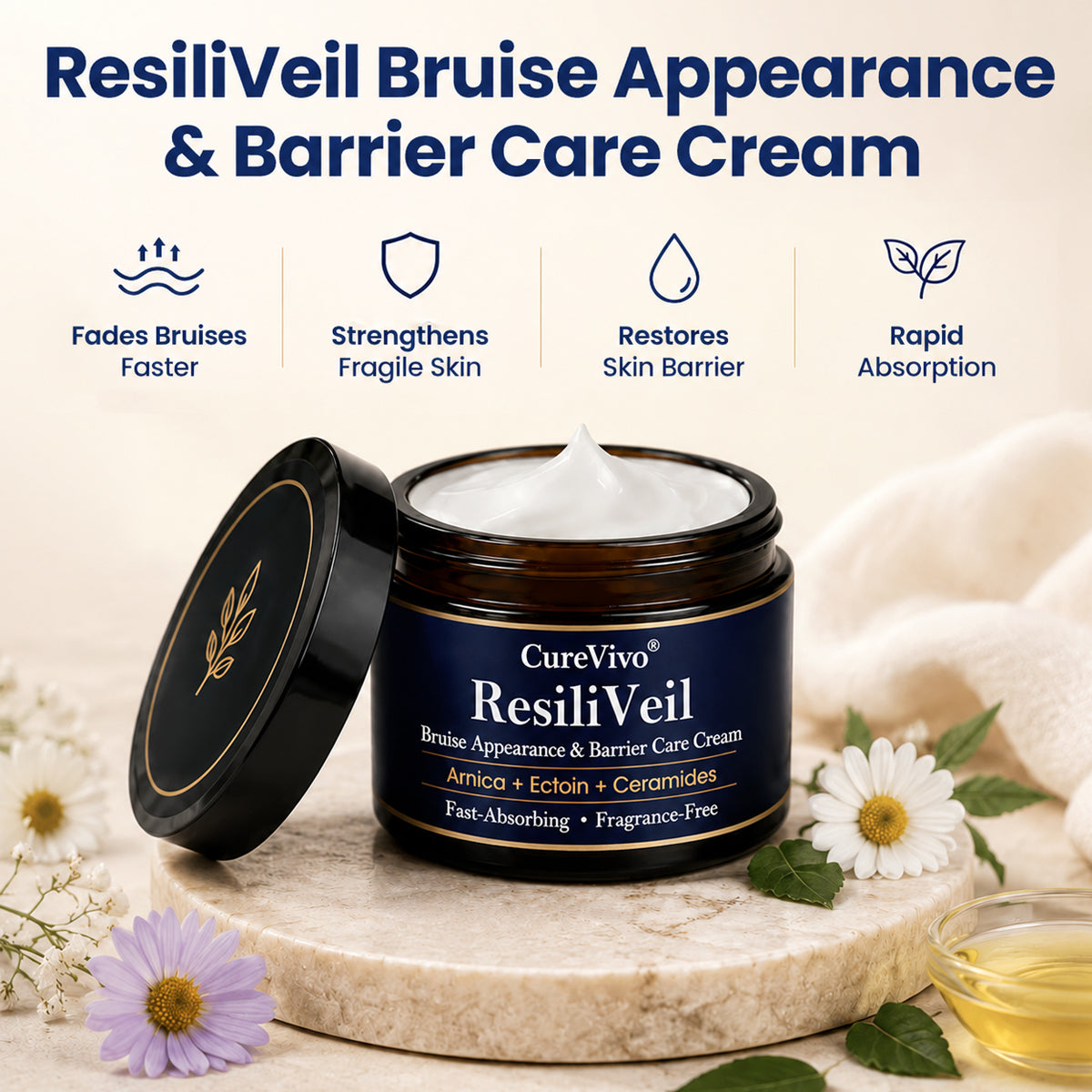 CureVivo® ResiliVeil Bruise Appearance Barrier Care Cream 🔥👍