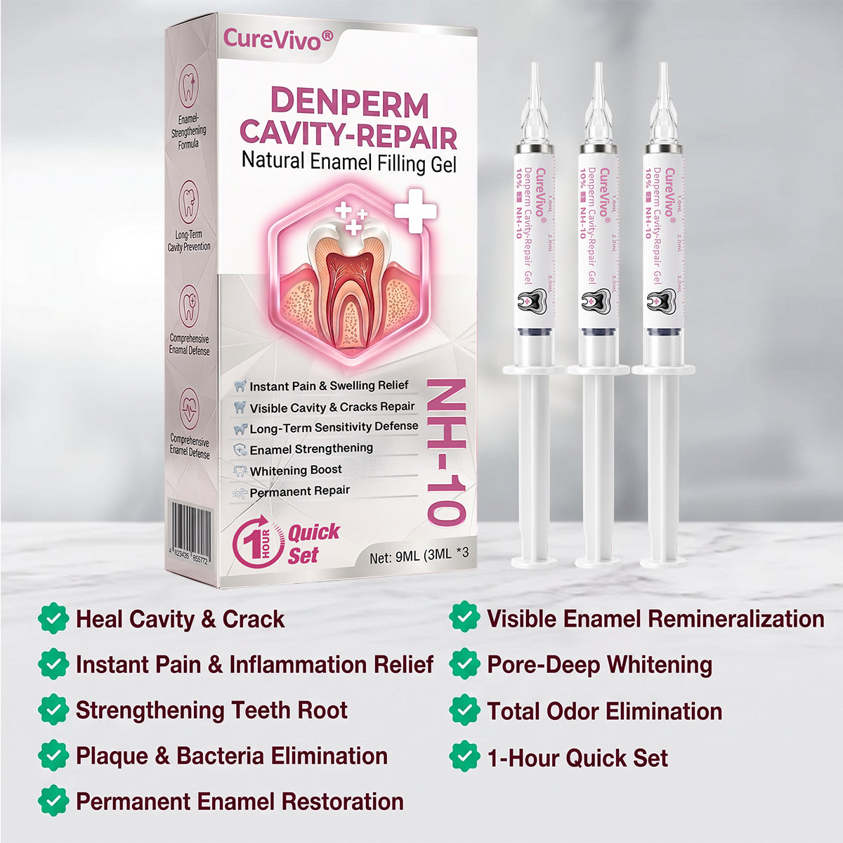 🇳🇿CureViVo® DenPerm Cavity-Repair Natural Enamel Filling Gel