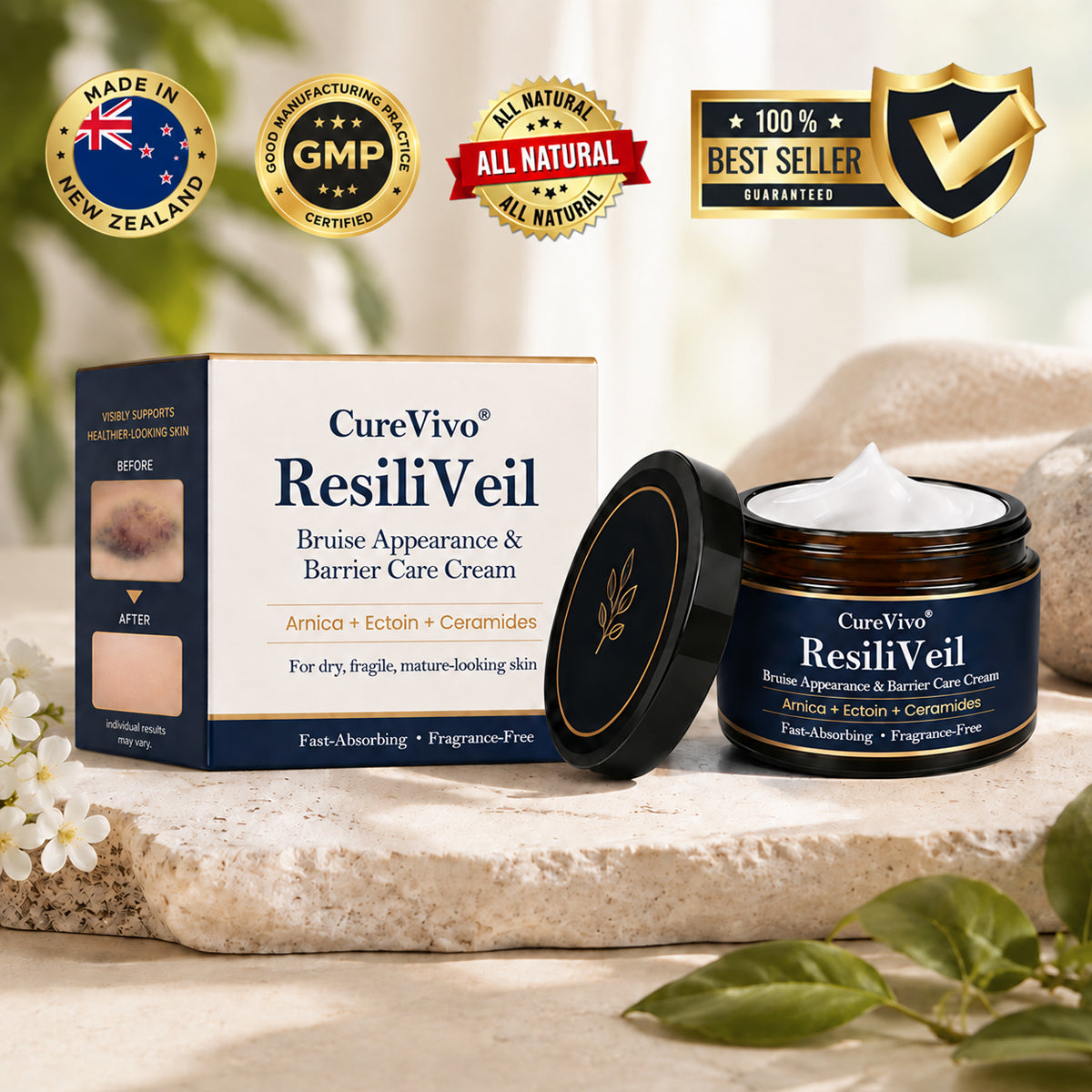 CureVivo® ResiliVeil Bruise Appearance Barrier Care Cream 🔥👍