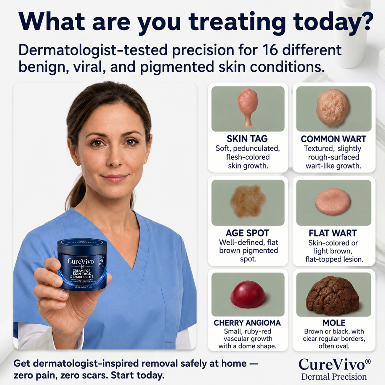 CureVivo® 𝟕-𝐃𝐚𝐲 𝐒𝐤𝐢𝐧 𝐓𝐚𝐠 & 𝐒𝐩𝐨𝐭 𝐑𝐞𝐦𝐨𝐯𝐚𝐥 𝐂𝐫𝐞𝐚𝐦 (𝐏𝐚𝐢𝐧𝐥𝐞𝐬𝐬 𝐅𝐨𝐫𝐦𝐮𝐥𝐚 – 𝐍𝐨 𝐒𝐜𝐚𝐫𝐬)❤️