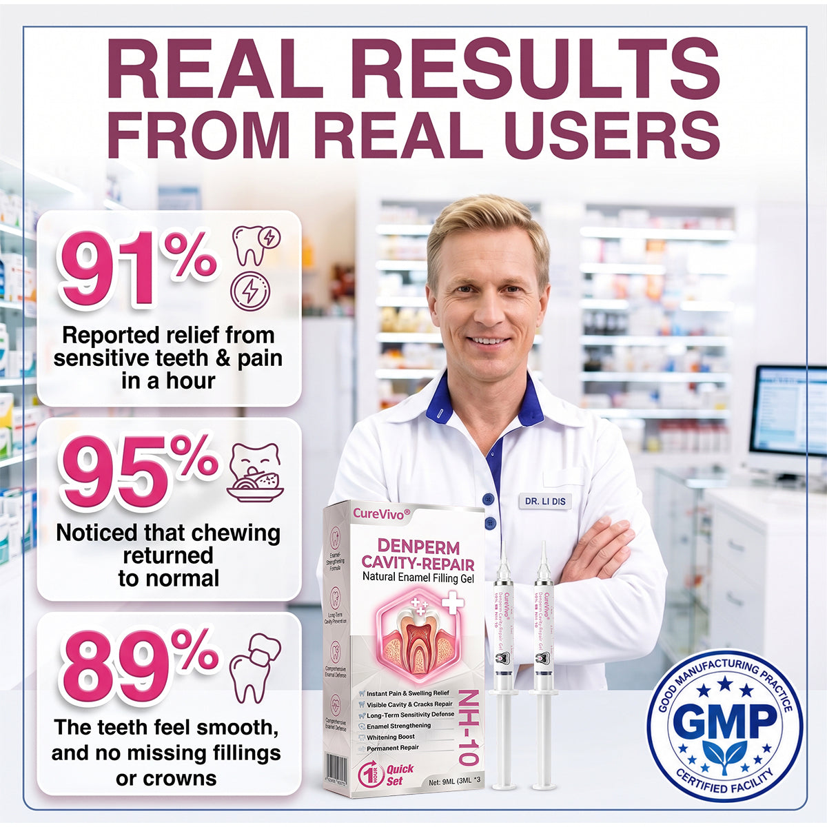 🇳🇿CureViVo® DenPerm Cavity-Repair Natural Enamel Filling Gel