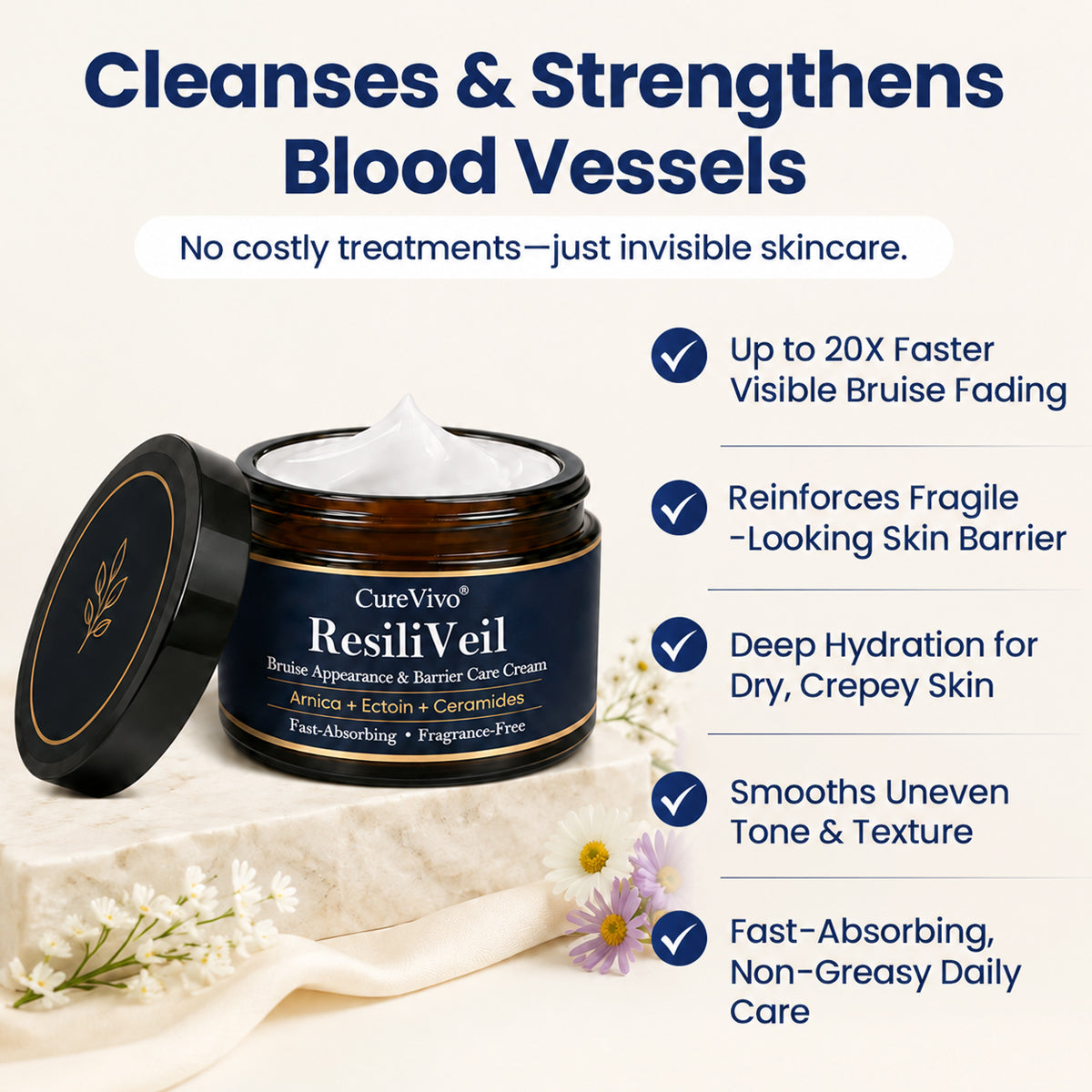 CureVivo® ResiliVeil Bruise Appearance Barrier Care Cream 🔥👍
