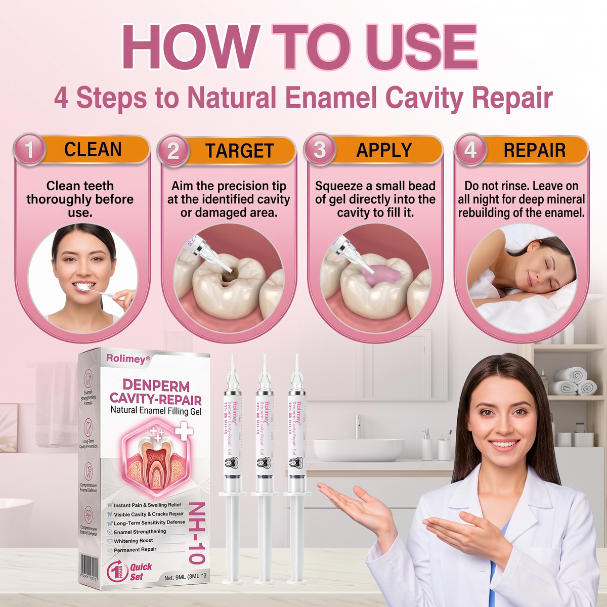 🇳🇿CureViVo® DenPerm Cavity-Repair Natural Enamel Filling Gel